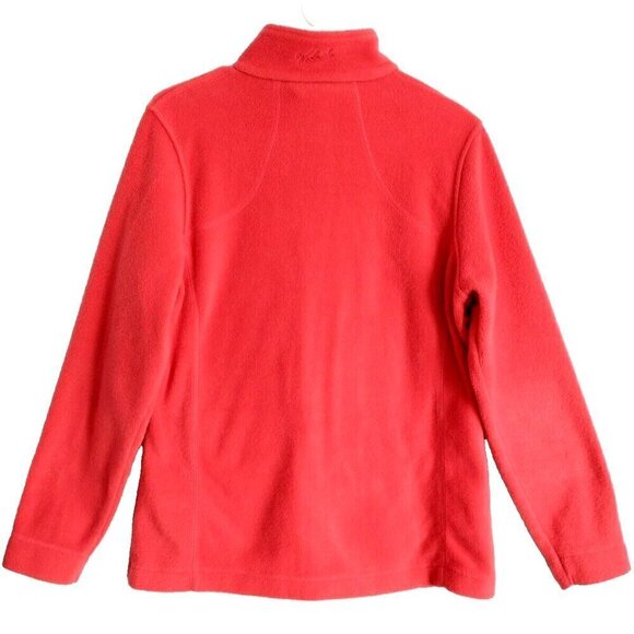 Woolrich Womens Full Zip Long Sleeve Orange Fleece Jacket Pockets - Medium - Picture 5 of 8
